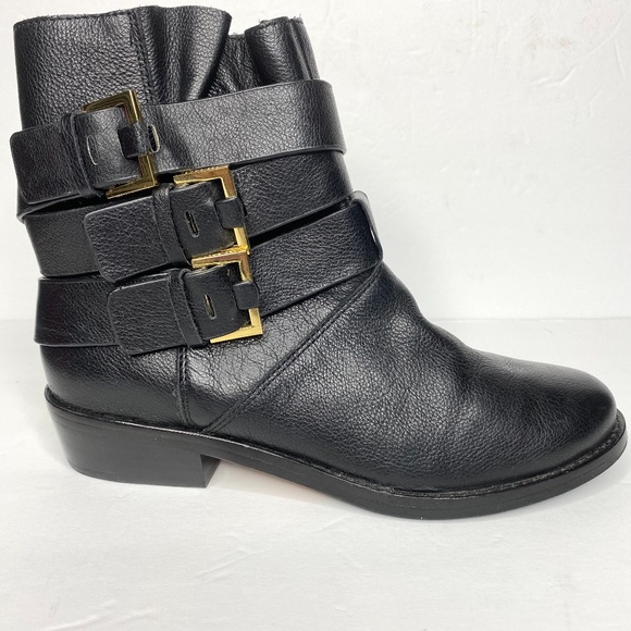 Ted Baker London Shoes - Ted Baker NOKIT Triple Buckle Leather Ankle Boots - Size 37 / 7 NEW